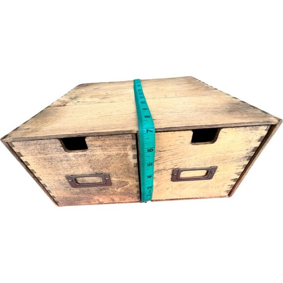 IKEA FIRA Wooden Drawer Organizer – Rustic Stained 2-Drawer Storage Cabinet (Dis - Picture 8 of 10